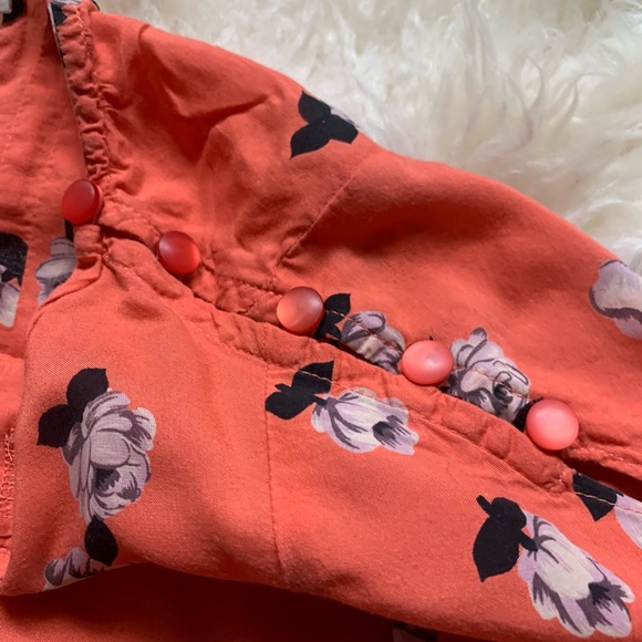 Anthropologie Maeve Flutter Maya Floral Blouse-S2 - Picture 9 of 12